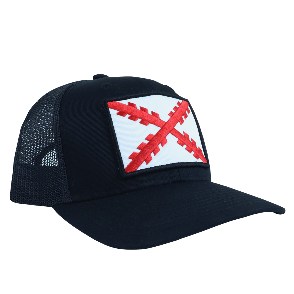 1565 HISTORIC FLAG HAT - BLACK/CHARCOAL – Florida Cracker Style