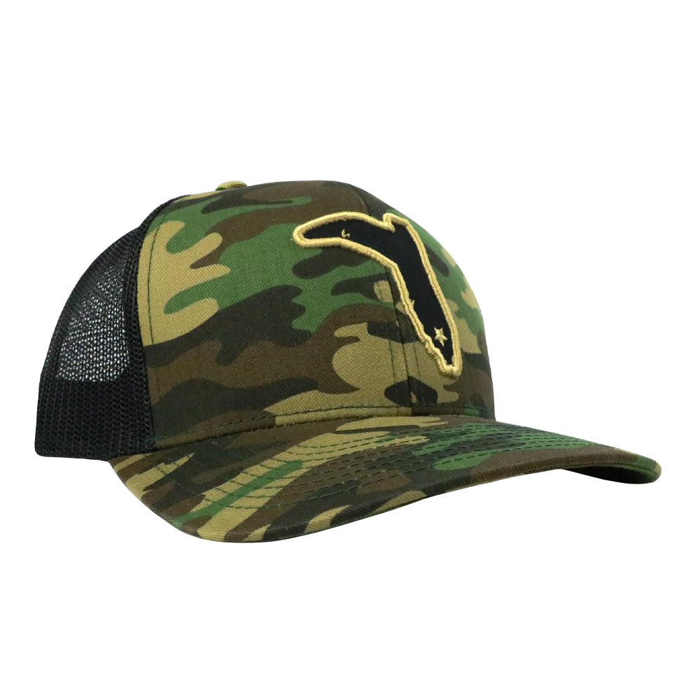 6 PANEL ARMY/ BLACK MESH- BLACK CENTER BOOT – Florida Cracker Style