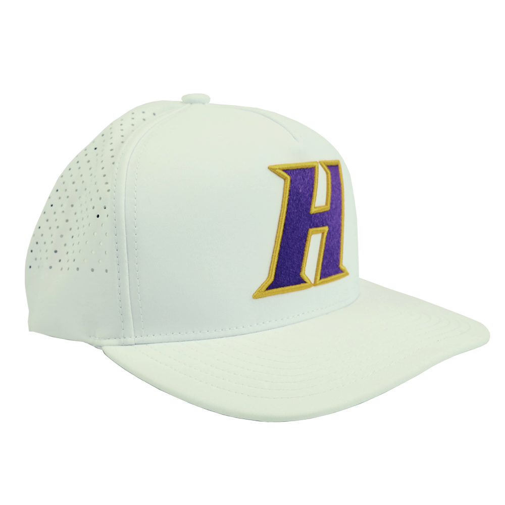 Old English Gold D Embroidered Snapback Cap - Flat Bill Baseball Hat, Structured Crown, Adjustable Snapback