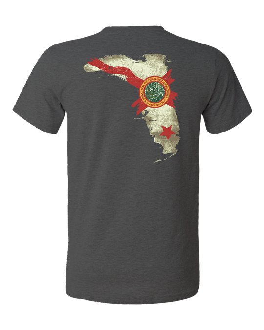 FLORIDA STATE FLAG HEATHER CHARCOAL S/S