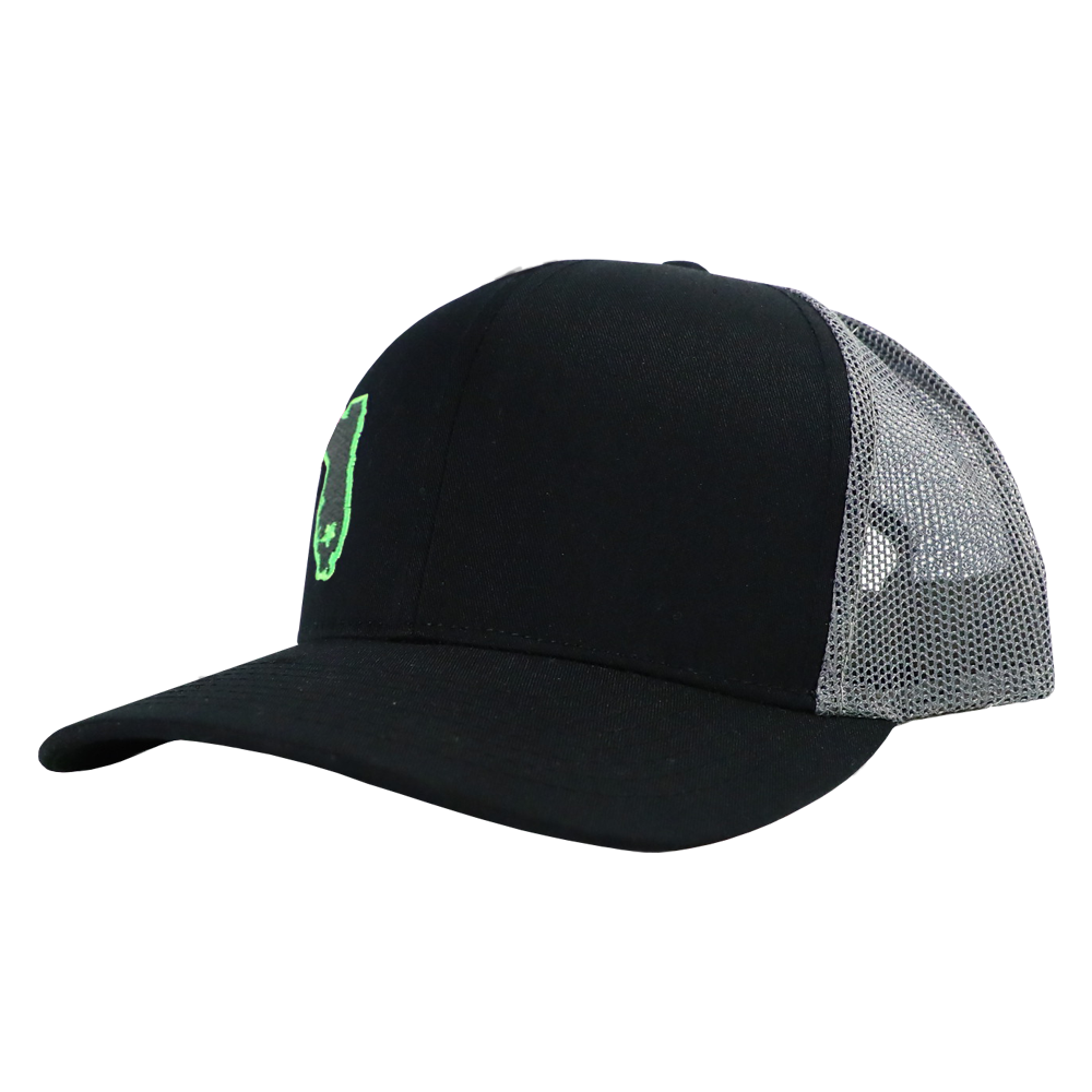 BLACK NEON GREEN TRUCKER – Florida Cracker Style