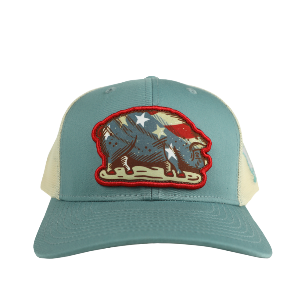 COOK SHACK HAT - BETSY PIG SMOKE BLUE