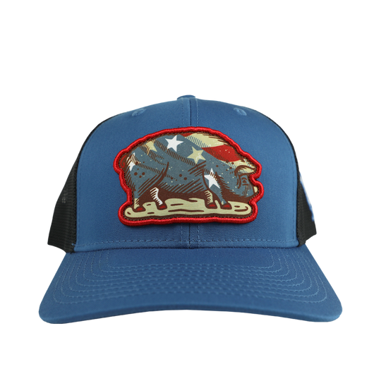 COOK SHACK HAT - BETSY PIG OCEAN BLUE