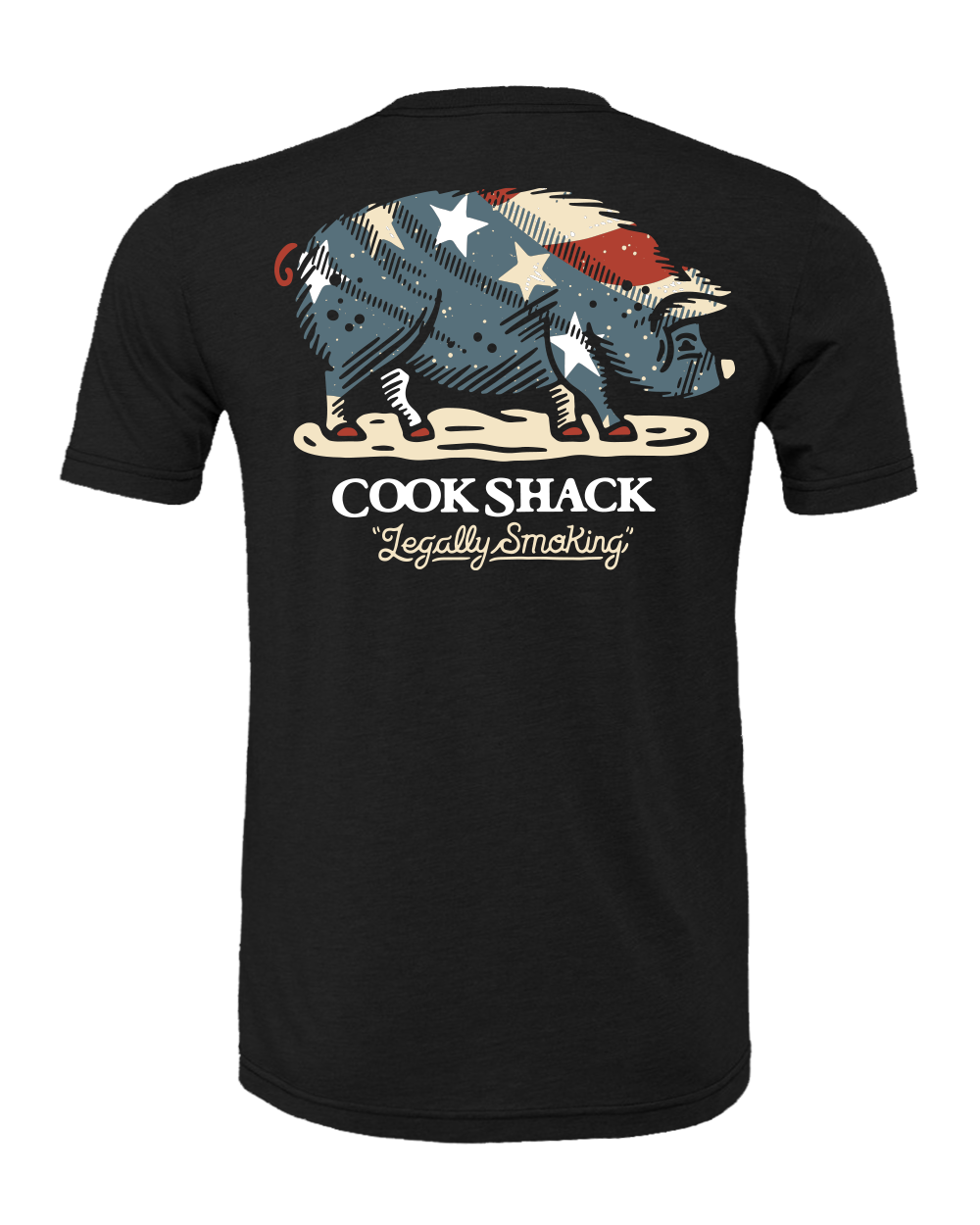 COOK SHACK BETSY PIG SHIRT S/S - HEATHER BLACK