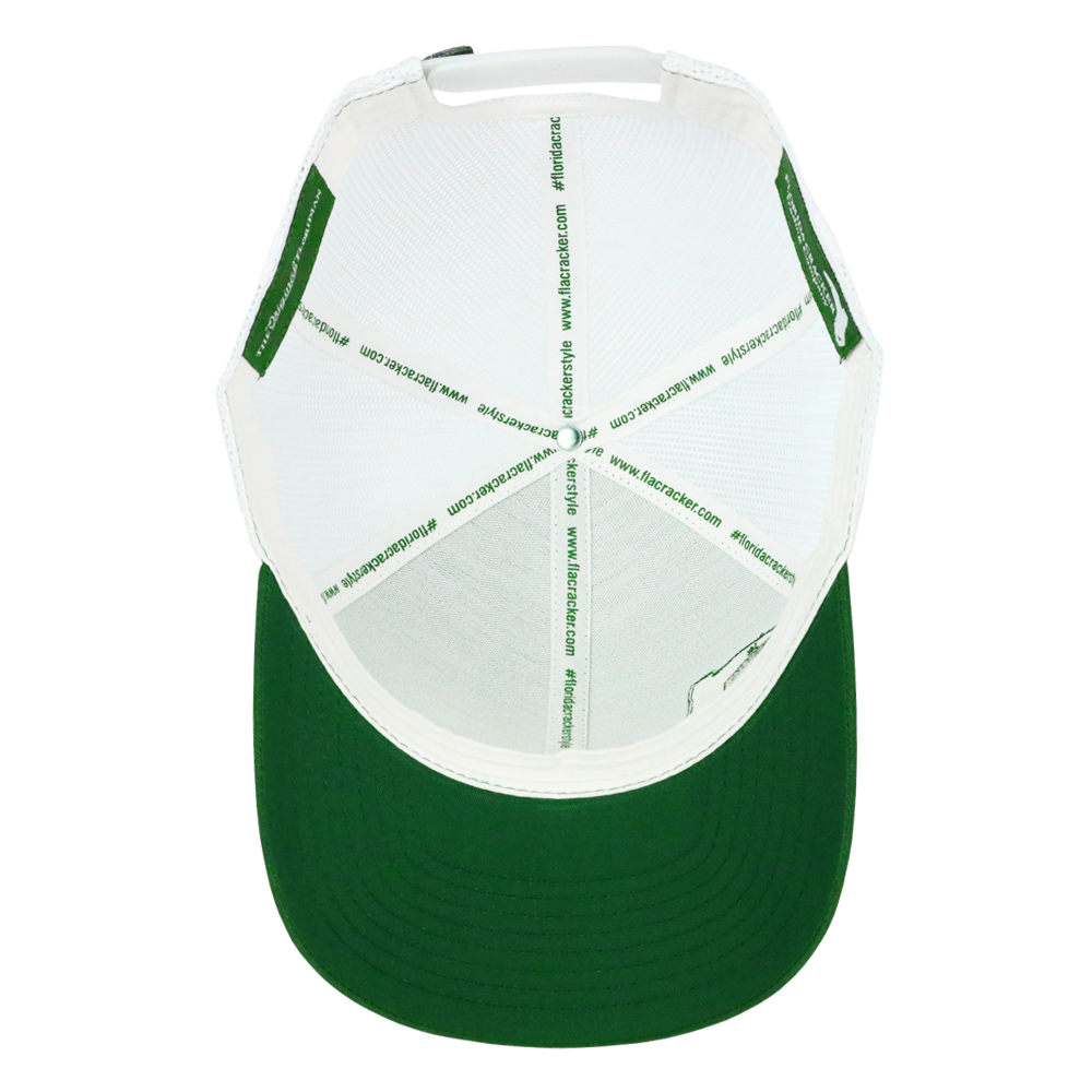 BIG MELON- XL GREEN/WHITE HAT – Florida Cracker Style BIG MELON- XL GREEN/WHITE HAT – Florida Cracker Style