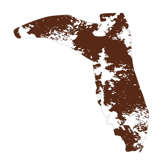 COW PRINT DECAL- DARK BROWN AND WHITE
