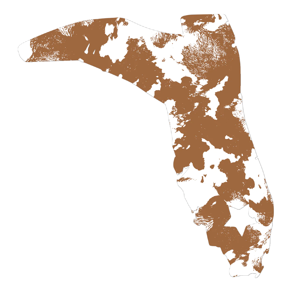 COW PRINT DECAL - TAN AND WHITE