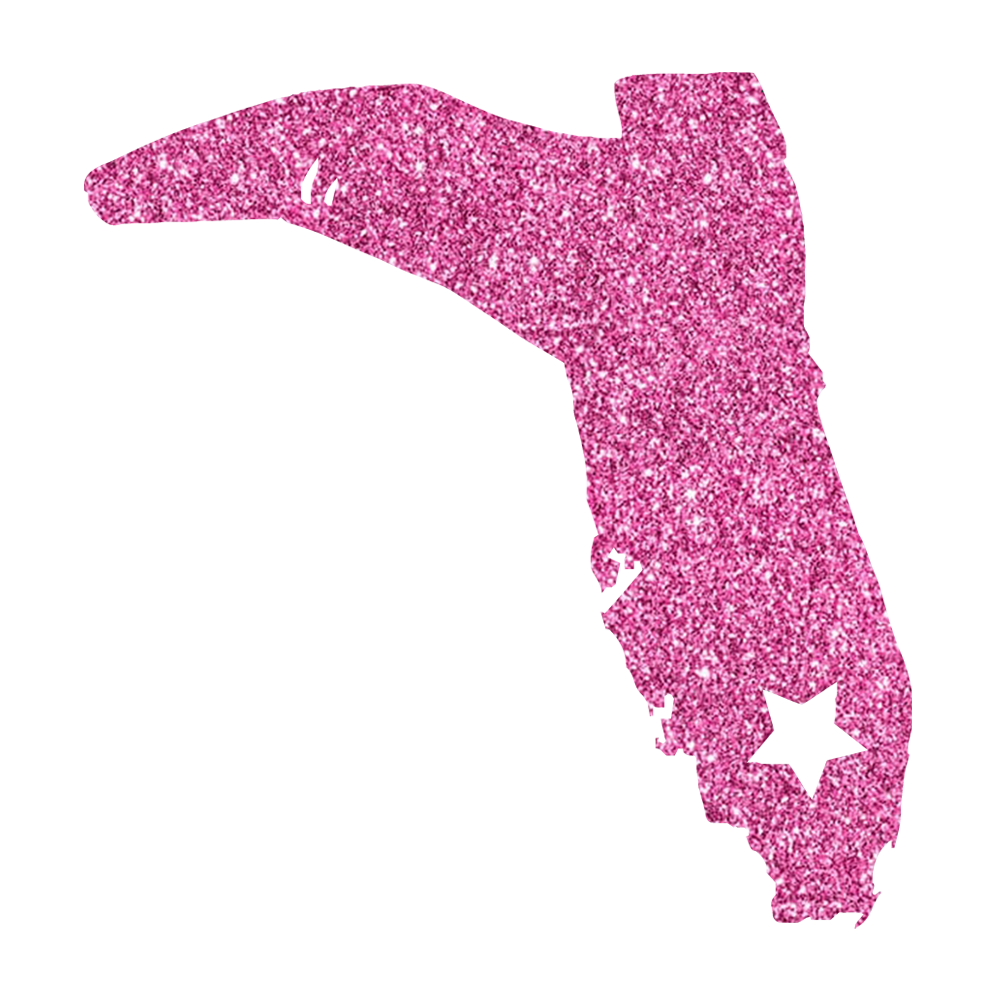 PINK GLITTER DECAL – Florida Cracker Style