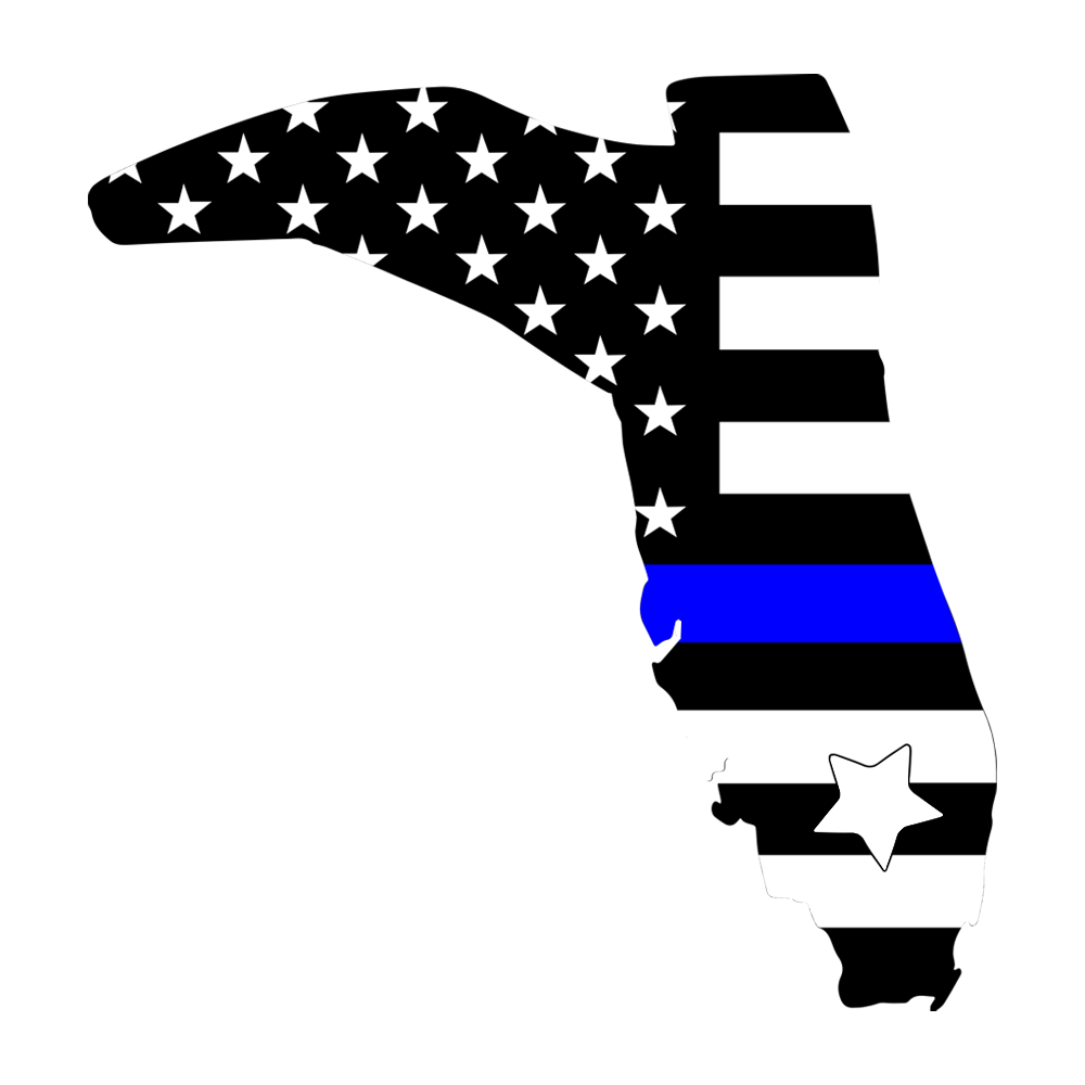 POLICE FLAG DECAL