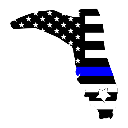 POLICE FLAG DECAL