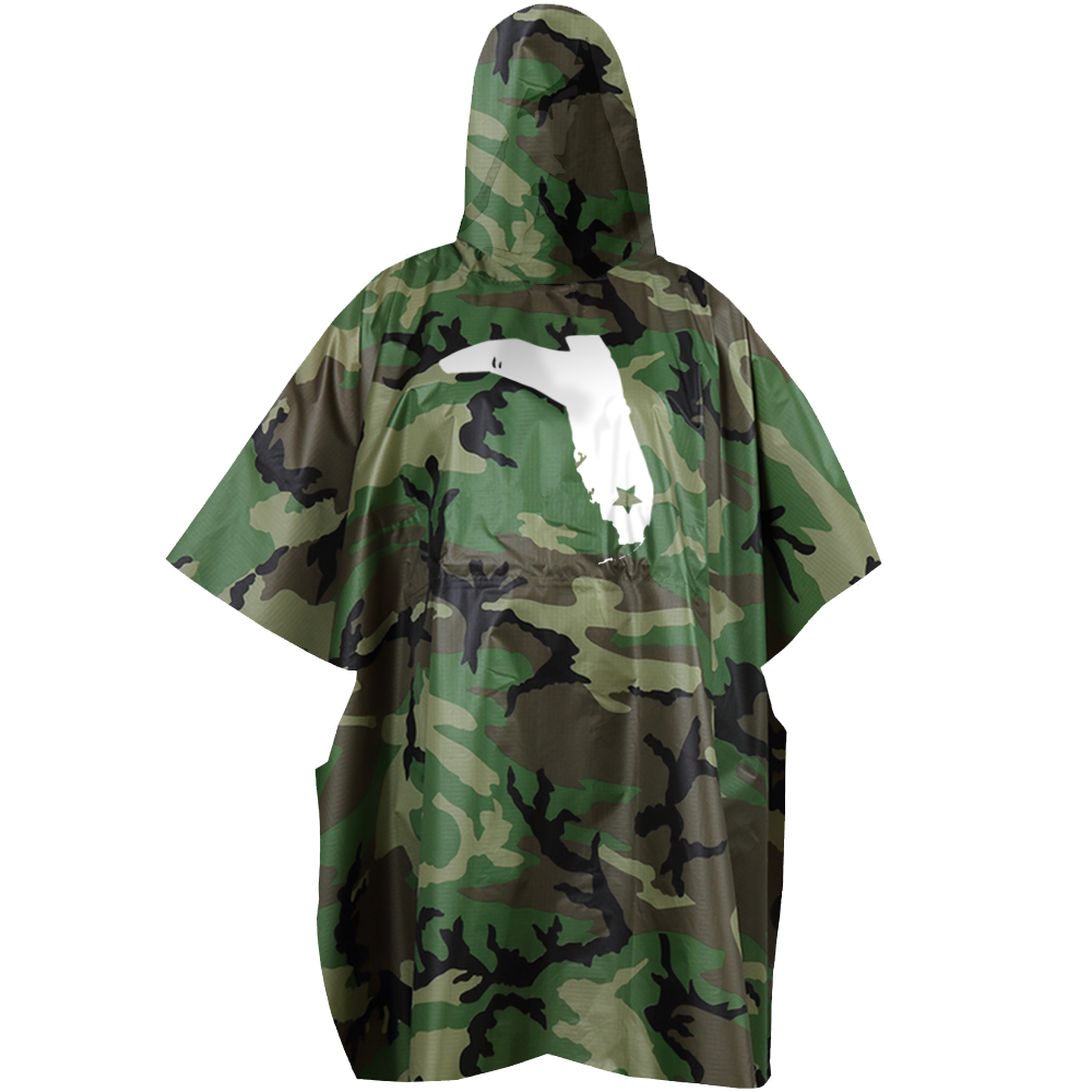 Florida Cracker Rain Poncho Camo