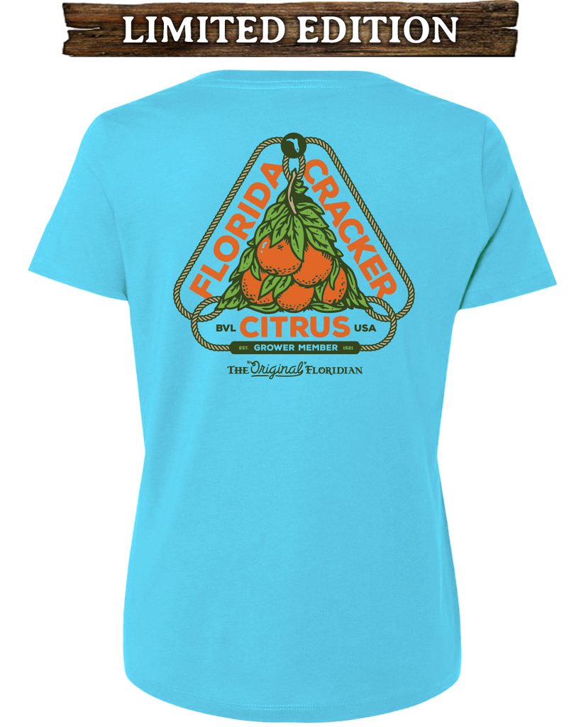 LIMITED CITRUS V-NECK - CANCUN BLUE – Florida Cracker Style