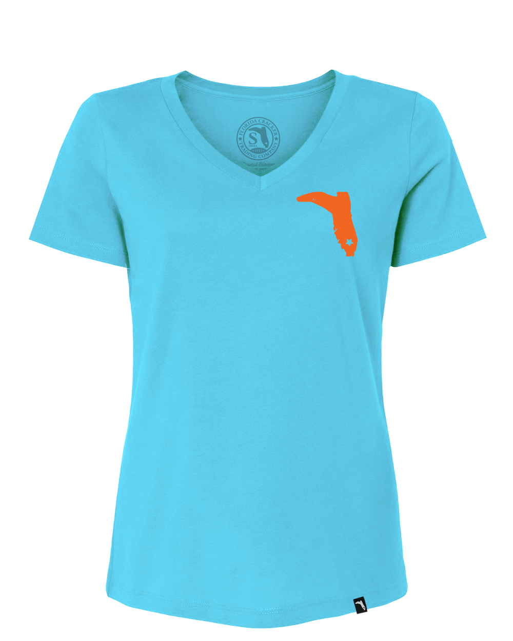 LIMITED CITRUS V-NECK - CANCUN BLUE