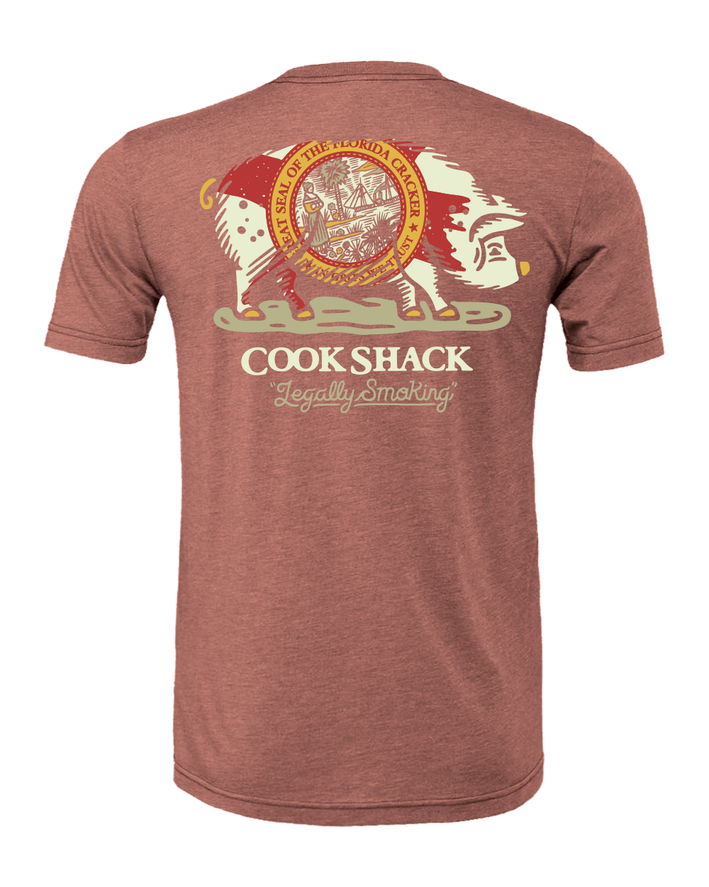 COOK SHACK STATE PIG SHIRT S/S - HEATHER CLAY