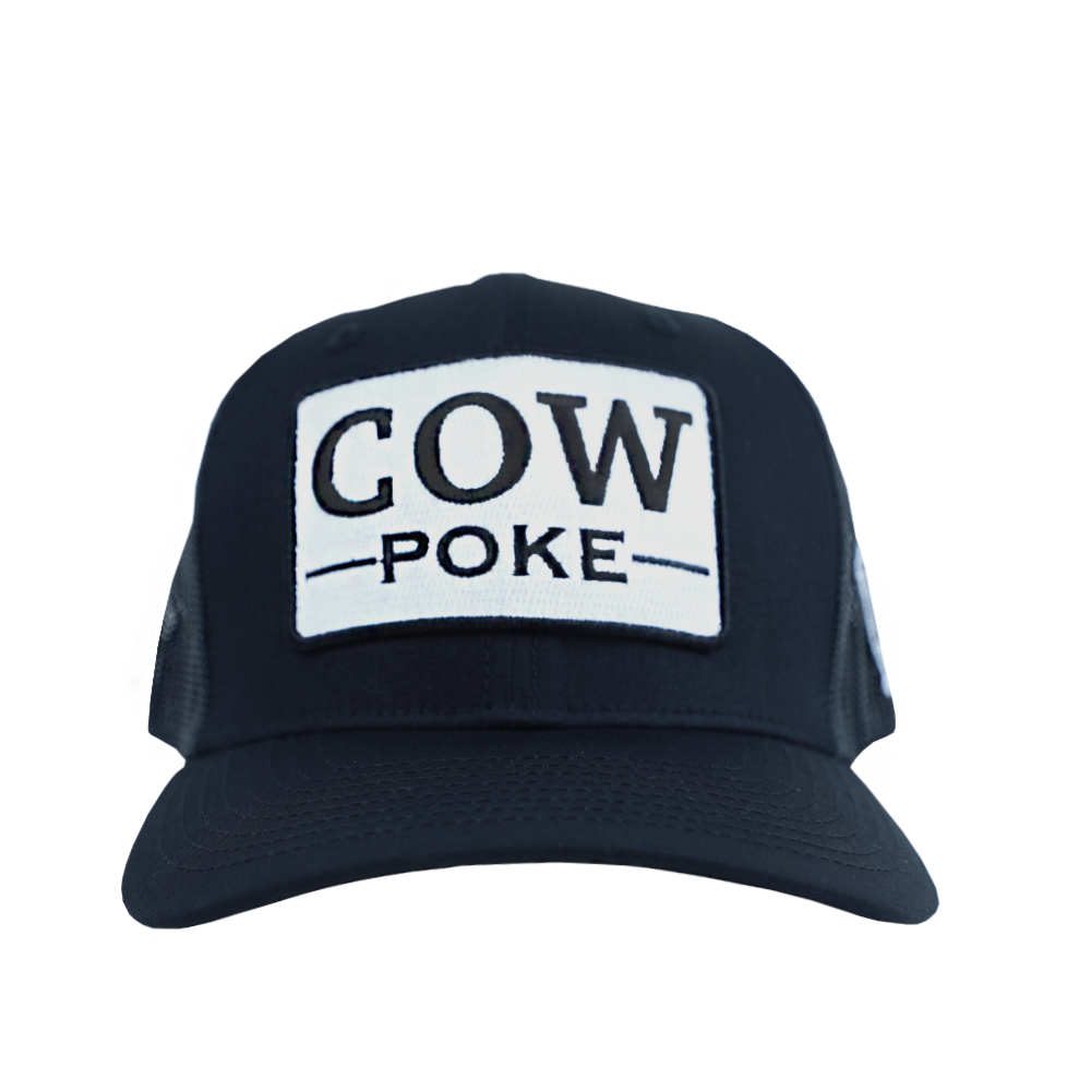 PATCH HAT - COW POKE - BLACK/GRAPHITE