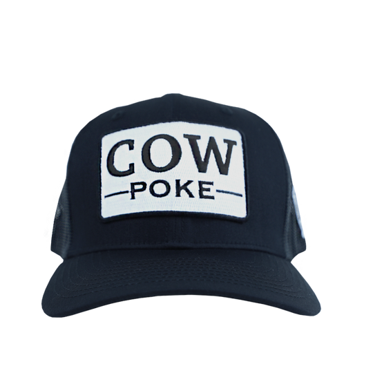 PATCH HAT - COW POKE - BLACK/GRAPHITE