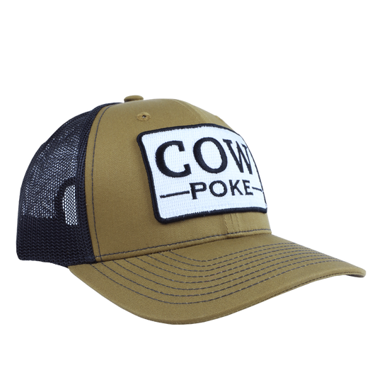 Script Pokes Hat PATCH HAT - COW POKE - BUCK/CHARCOAL – Florida Cracker Style