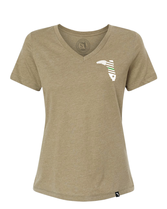 LIMITED MILITARY V-NECK - HEATHER OLIVE