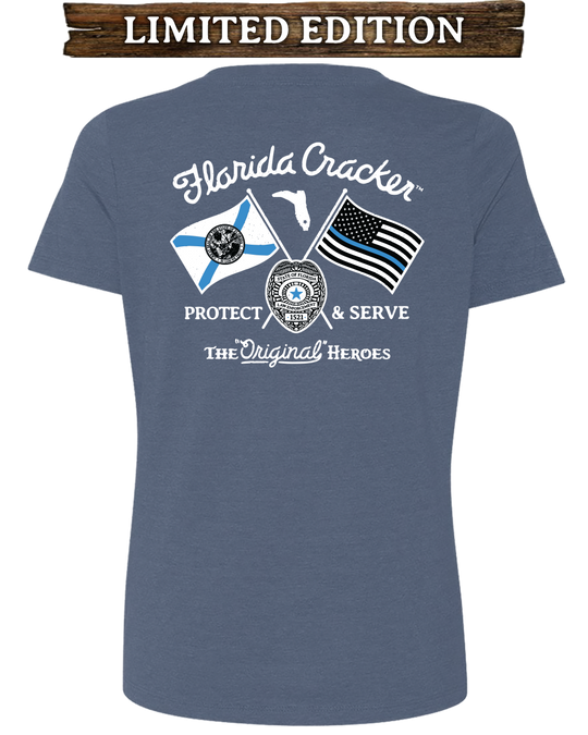 LIMITED POLICE V-NECK - HEATHER NAVY