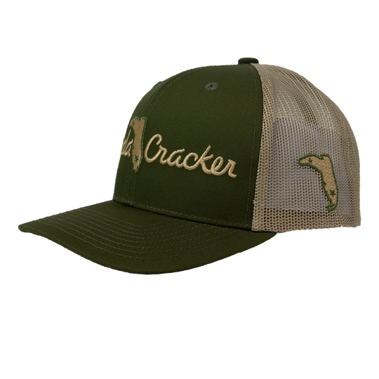 FLORIDA CRACKER HAT MOSS/KHAKI