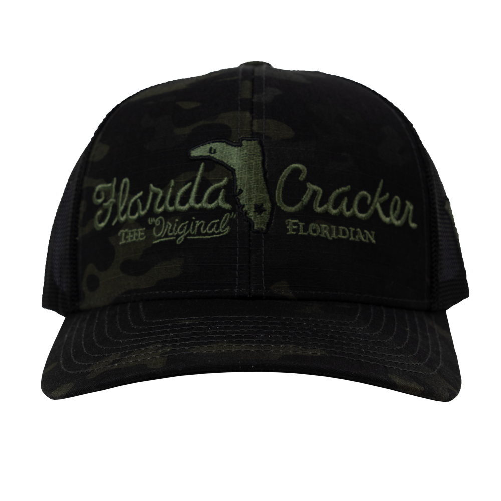 FLORIDA CRACKER HAT BLACK MULTICAM