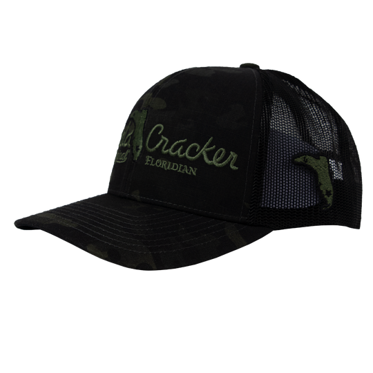 FLORIDA CRACKER HAT BLACK MULTICAM