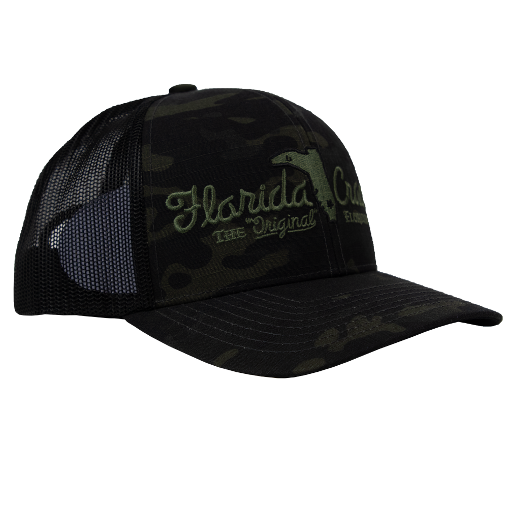 FLORIDA CRACKER HAT BLACK MULTICAM
