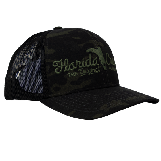 FLORIDA CRACKER HAT BLACK MULTICAM