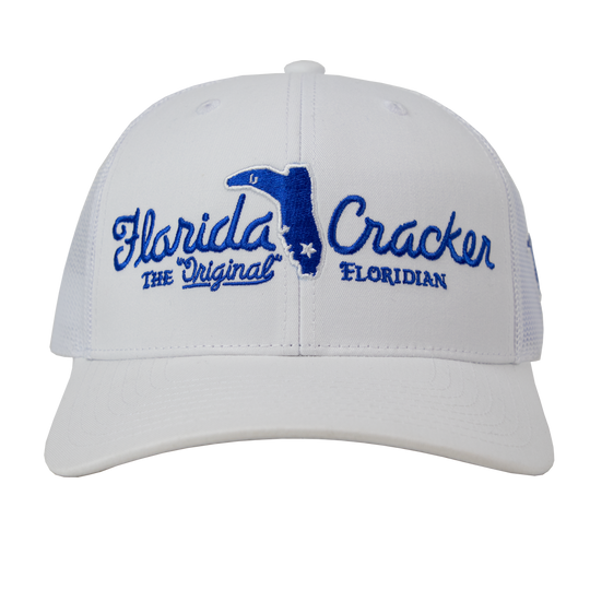 FLORIDA CRACKER HAT WHITE/WHITE