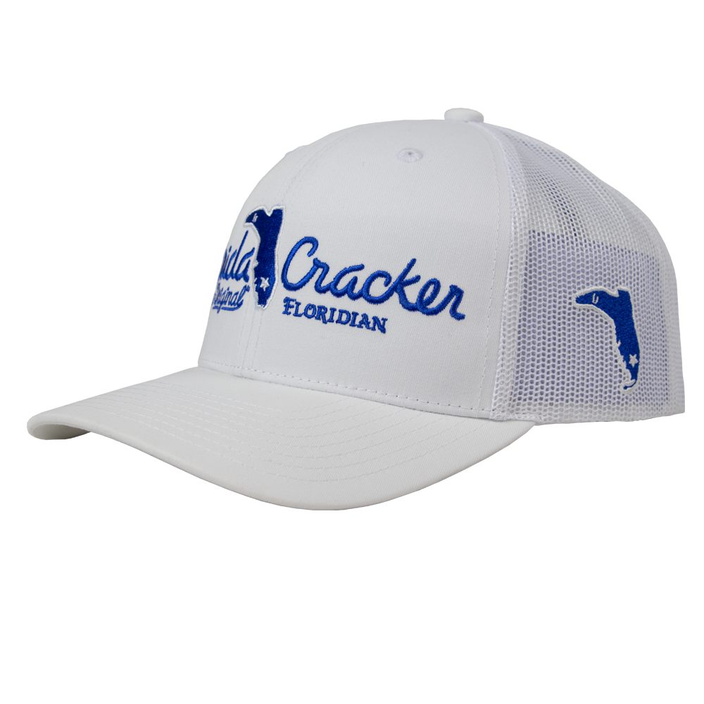 FLORIDA CRACKER HAT WHITE/WHITE