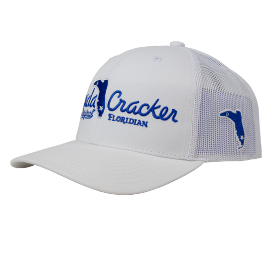 FLORIDA CRACKER HAT WHITE/WHITE