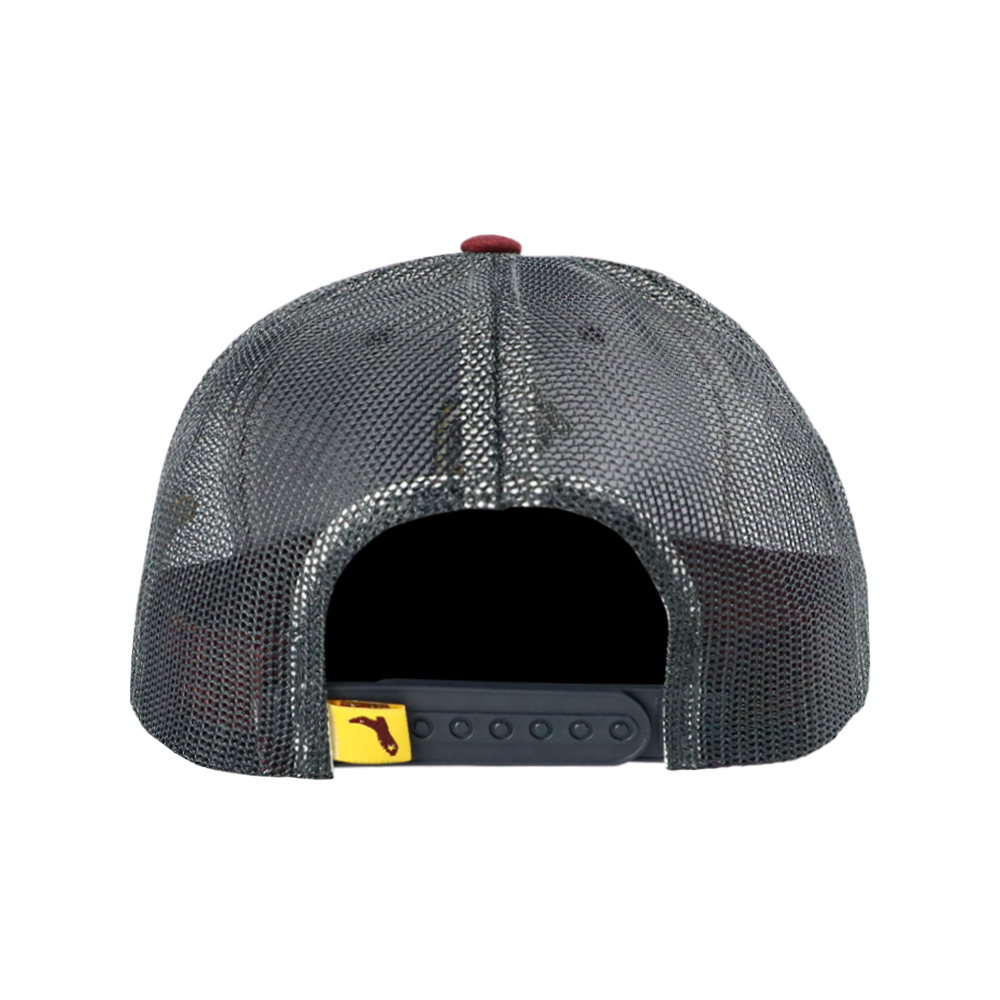 SPEAR TAILGATE SNAPBACK - TALLAHASSEE MAROON/CHARCOAL – Florida SPEAR TAILGATE SNAPBACK - TALLAHASSEE MAROON/CHARCOAL – Florida