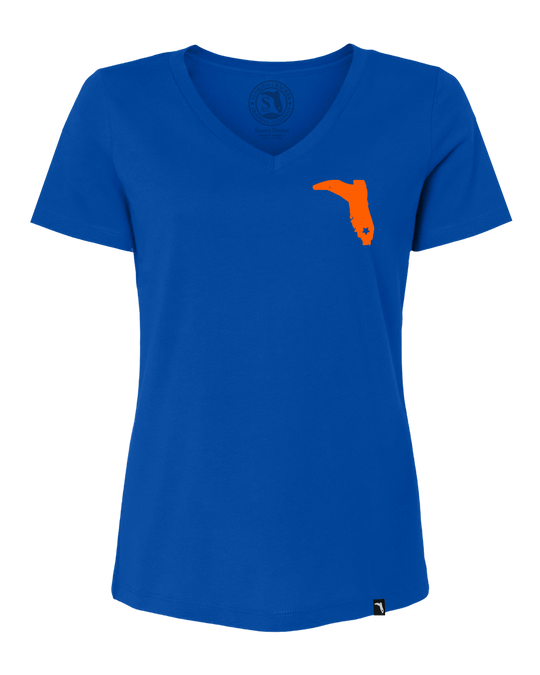 TAILGATE COLLECTION GAINESVILLE V-NECK - ROYAL BLUE