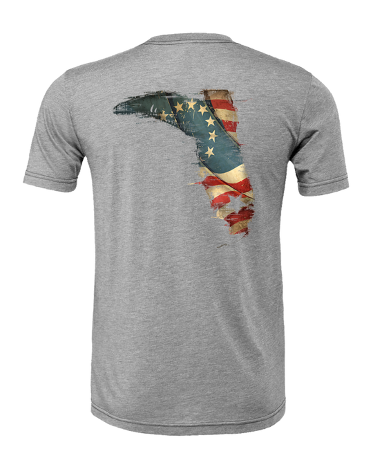 BETSY ROSS AMERICAN FLAG S/S - HEATHER GRAY