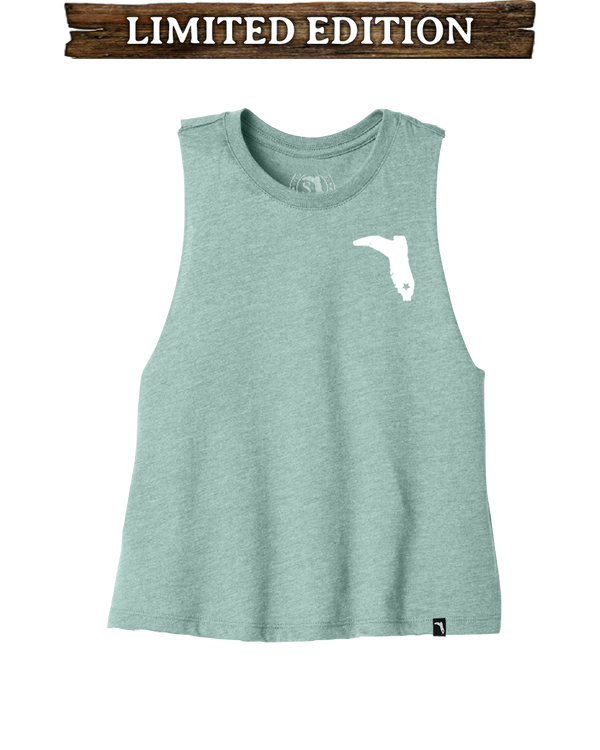 LIMITED BOOT CROPTOP - DUSTY BLUE