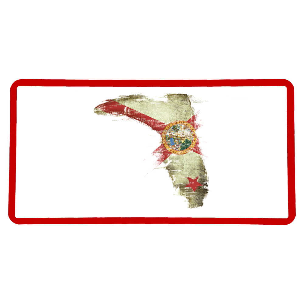 STATE FLAG FLAT LICENSE PLATE