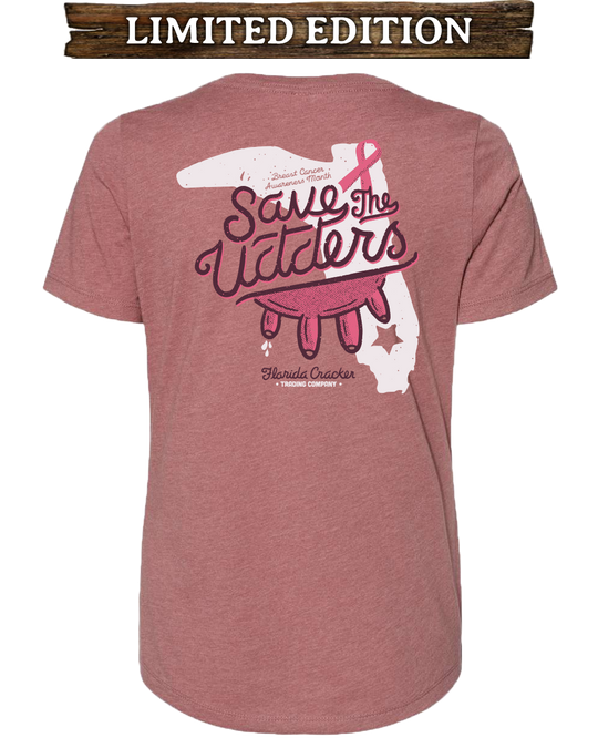 LIMITED BREAST CANCER V-NECK - MAUVE