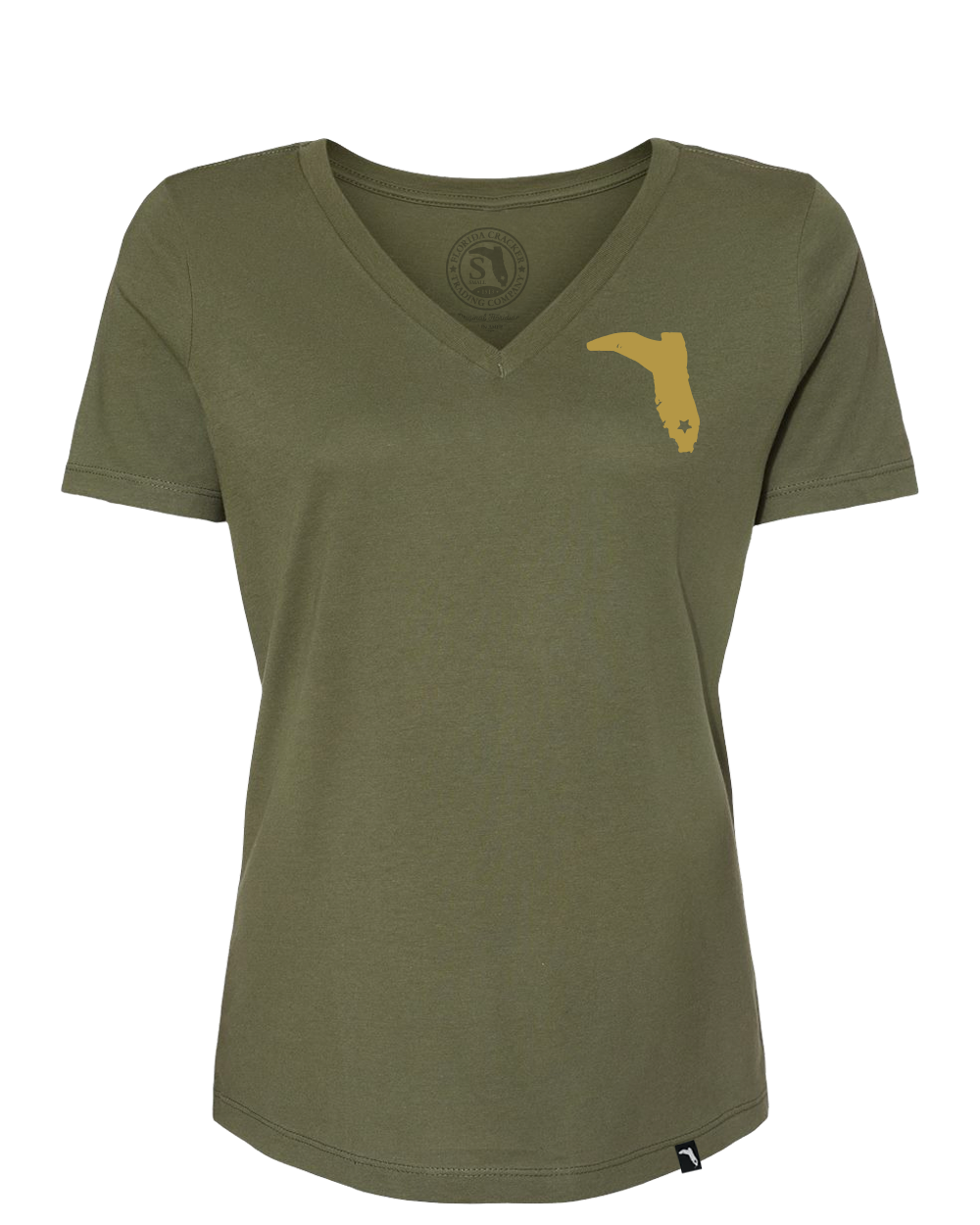 LIMITED PIRATE SKULL V-NECK - MILITARY GREEN