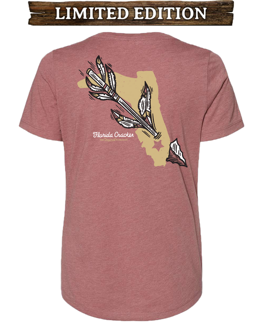 TAILGATE COLLECTION TALLAHASSEE V-NECK - HEATHER MAUVE