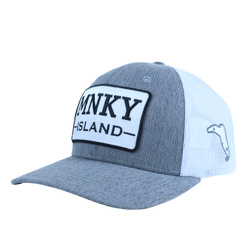 PATCH HAT - MONKEY ISLAND - GRAY/WHITE