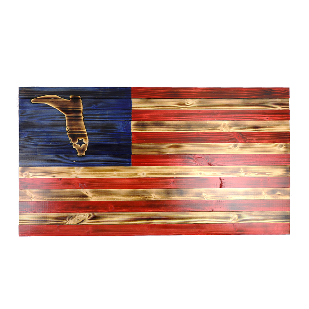 AMERICAN FLAG WOOD WALL ART