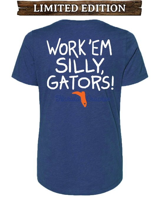 TAILGATE COLLECTION "WORK EM" VNECK - TRUE ROYAL