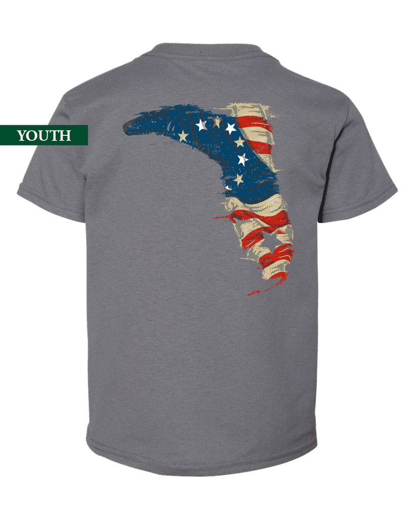 BETSY ROSS AMERICAN FLAG HEATHER GRAY YOUTH S/S – Florida Cracker