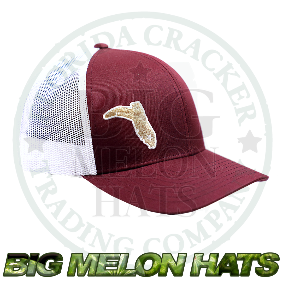 BIG MELON- XL MAROON/WHITE HAT