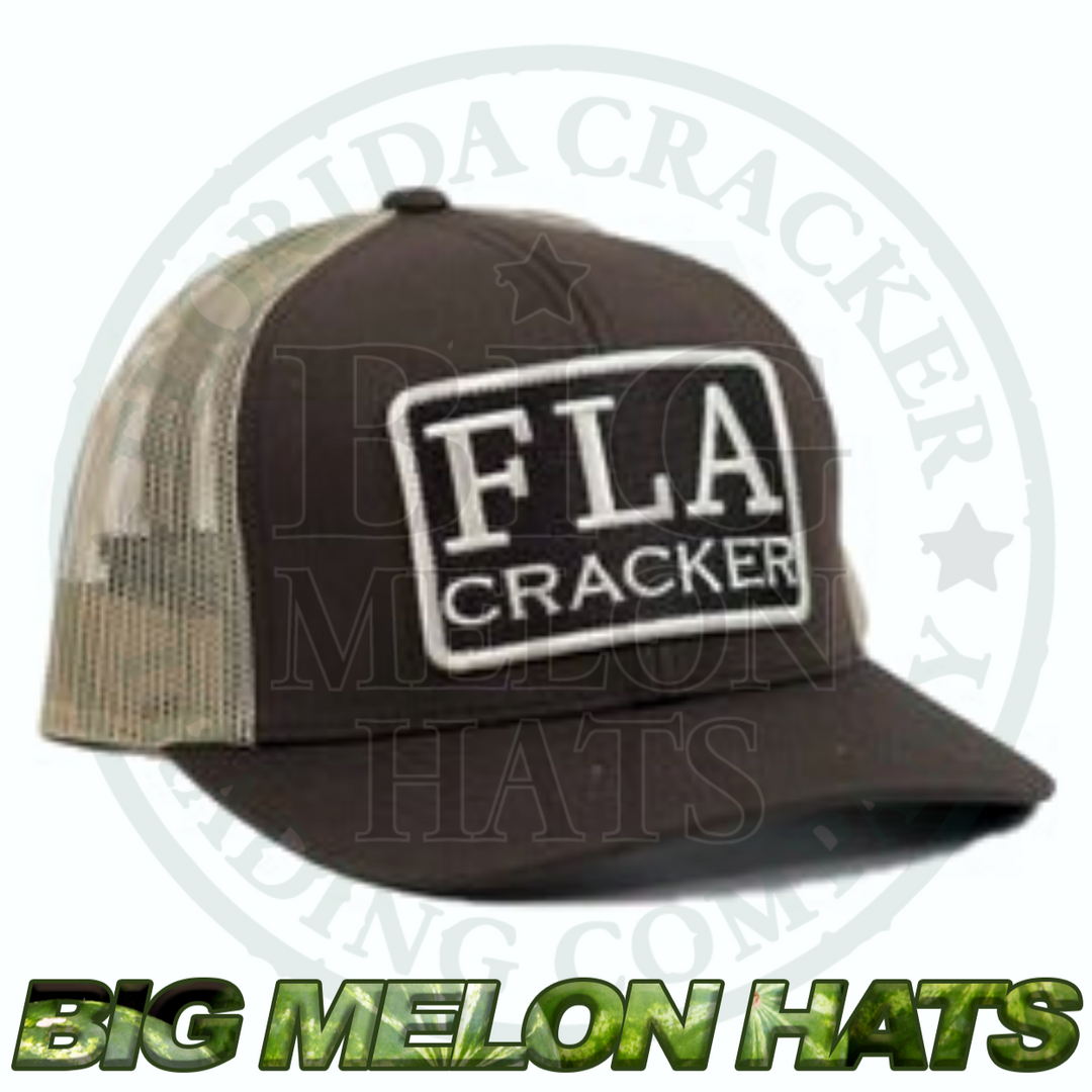 BIG MELON XL FLA PATCH - BROWN/KHAKI - BROWN/KHAKI – Florida Cracker Style