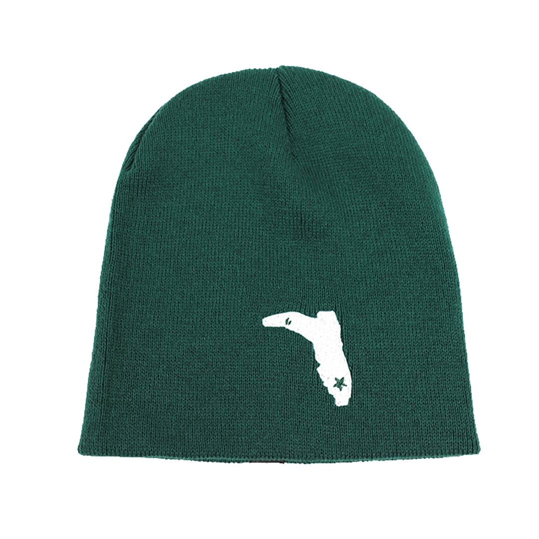 GREEN BEANIE WITH WHITE FC BOOT