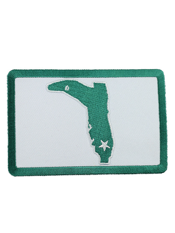 WHITE GREEN SQUARE PATCH