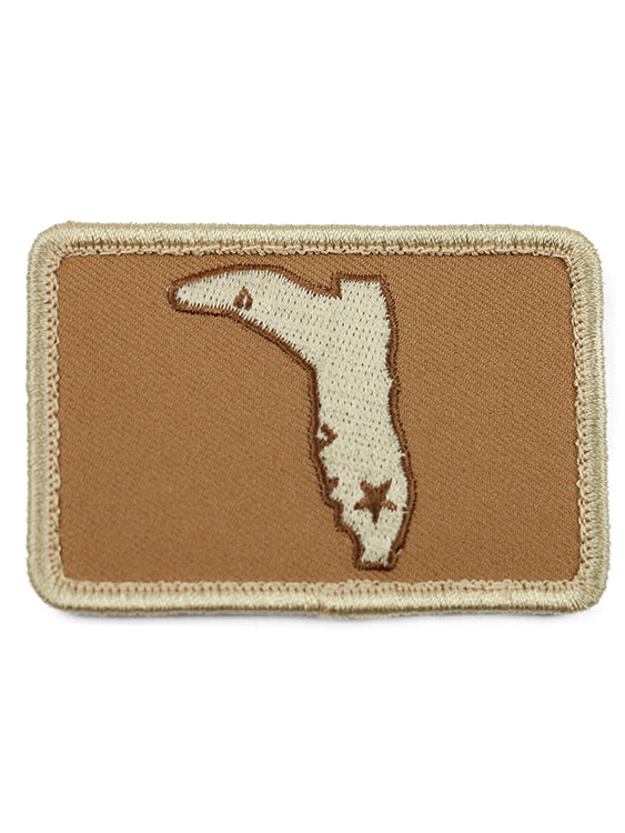 BROWN SQUARE VELCRO PATCH